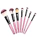 Gisala 15pcs Makeup Brush Set Foundation Mascara Lip Eyeshadow Eyebrow Brushes Kit with Leather Bag