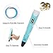 [BEST GIFT] 3D Pen No Mess Non-Toxic - Hetekell 3D Drawing Printing Pen, Gifts and Toys for Kids & Adults - Modern Arts and Crafts Tool, Unleash Creativity, Develop Spatial Thinking ( Blue )