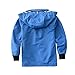 Hiheart Boys&Girls Waterproof Hooded Jackets Cotton Lined Rain Jackets Blue 6/7