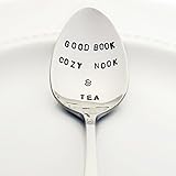 Good Book Cozy Nook and Tea - Stamped Spoon | Stamped Silverware | Birthday Gifts for Readers | Book Gift