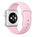 For Apple Watch Band 38mm Soft Silicone Replacement Sport Wrist Bands Strap iWatch Bracelet Wristband for Apple Watch Nike+ Series 3,2,1,Pink