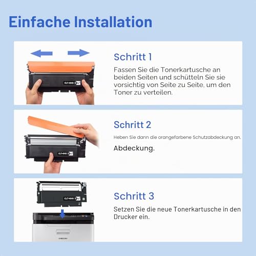 ONLYU 4 Pack Compatible CLT-K404S CLT-C404S CLT-M404S CLT-Y404S Toner Cartridge for Samsung Xpress C480 C480W Samsung SL C480 C480W SL C480FW SL C480FN C430 C430W
