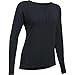 Under Armour Women's Athlete Recovery Henley Sleepwear, Black/Carbon Heather, Medium