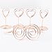 JANOU Mini Heart Shape Place Card Memo Holder Picture Stand Note Clip for Wedding Party Decoration Pack 10pcs (Rose Gold)