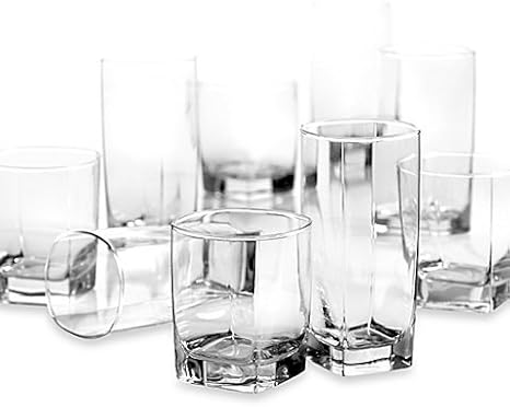 Dailyware City Glass 16-Piece Drinkware 