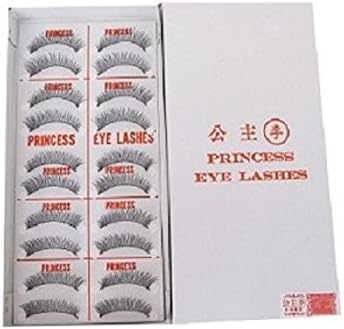 100% Authentic Taiwan Famous Princess Lee Handmade False Eyelashes 10 Pair #8 Cross black