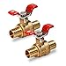 Midline Valve 837Q034-4 Full Port x PEX Barb Ball Valve Water Shut Off with Tee Handle, 1/2