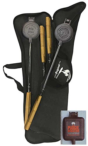 BestNest Rome Cast Iron Round Pie Irons, Storage Bag, Recipe Book