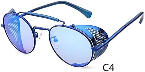 Flowertree STY056 Metal Frame Side Shield Oval 52mm Sunglasses