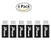 USB-C Adapter 6-Pack,USB Type-C (Male) to Micro USB (Female) Adapter with 56K Resistor for Micro USB Cable to USB-C Devices Samsung s9 S8 S8+ Note9/8, Google Pixel, HTC, iPad Pro and More-Black