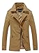 Lega Men's Cotton Fall Trench Coat Outdoor Slim Jacket