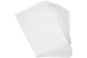 PH PandaHall 24 Pieces Clear Plastic A5 Binder Dividers with Index Tabs for 6 Ring Binder 8.31x6.22in for Notebook Journal Di