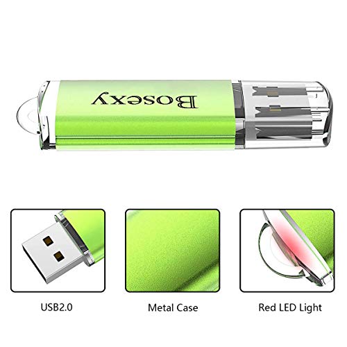 USB Flash Drive 32GB Pendrive 5PCS, Bosexy Capped Blank Memory Stick Multicolour