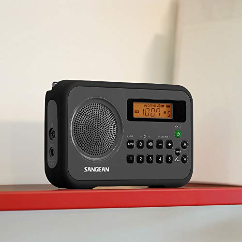 Sangean PRD18BK AM/FM/Portable Digital Radio with Protective Bumper