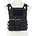 Outry M4 M16 AR-15 Type Magazine Pouch Mag Holder - Triple/Double/Single Airsoft MOLLE Mag Pouch - Open Top Version - Double - Black
