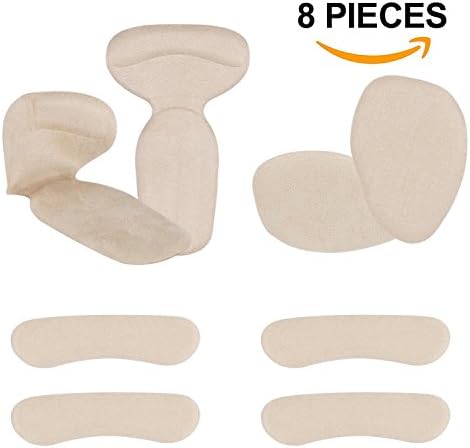 High Heel Inserts for Women, Toyoo Heel Cushions Pads(4 Pairs), Heel Grips, Anti Slip Shoe Cushion, Ball of Foot Insoles, High Heel Liner, Heel Snugs