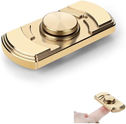 Fidget Hand Spinner Copper Brass EDC Finger Spinner Anti Anxiety Relief Toy Durable High Speed Longer over 5 min 2 Wings