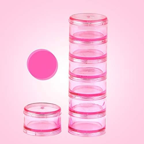 HaiSea Weekly Travel Pill Planner-Monthly Pill Organizer, Daily Month Pill Box-Separate AM/PM Compartments Colors Vary (Pink)