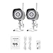 Zmodo Wireless Security Camera System (2 Pack) Smart HD Outdoor WiFi IP Cameras with Night Vision (Renewed)