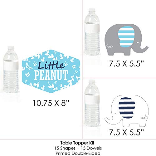 5 Blue+Elephant+Birthday+Centerpiece+Toppers