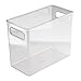 iDesign Pantry Bin with Handles - Storage Bin for Cabinets, Fridge, or Freezer - Clear - Made in USA