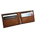 VODUX Men's Lambskin Leather Spring Money Clip Compact Bifold Front Pocket Wallet Brown