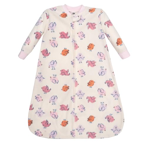 Hudson Baby Infant Girls Long-Sleeve Fleece Sleeping Bag, Baby Bird, 6-12 Months