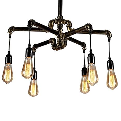 Ceiling Lights Ladiqi 6 Lights Hemp Rope Hanging Ceiling Light