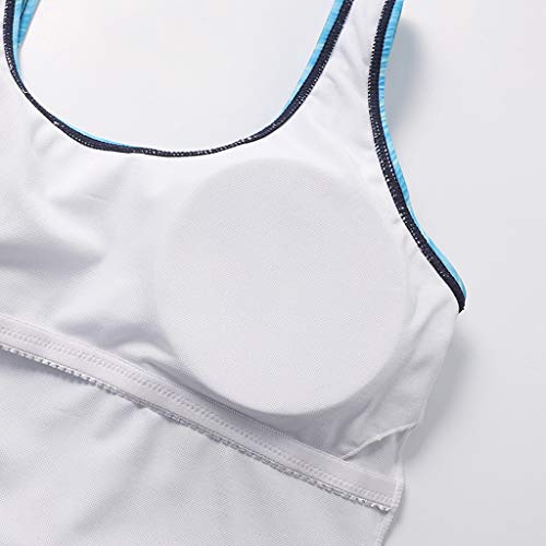 ASERTY Womens One-Piece Swimsuit Swimming Costume Padded Swimsuit Monokini Push Up Bikini Sets Swimwear (Blue, XXL)