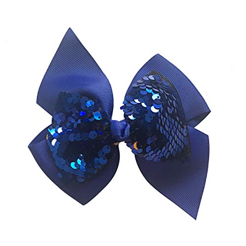 Sequin Hair Bows Baby Ribbon Bow Hair Clip Girl's Hair Bows Alligator Clips 12pcs By Yazon - Thumbnail 4