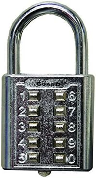 Ultra Hardware 55155 10 Digit Push Button Combination Padlock, 5 Digit Locking Mechanism, Chrome Plated by Ultra Hardware