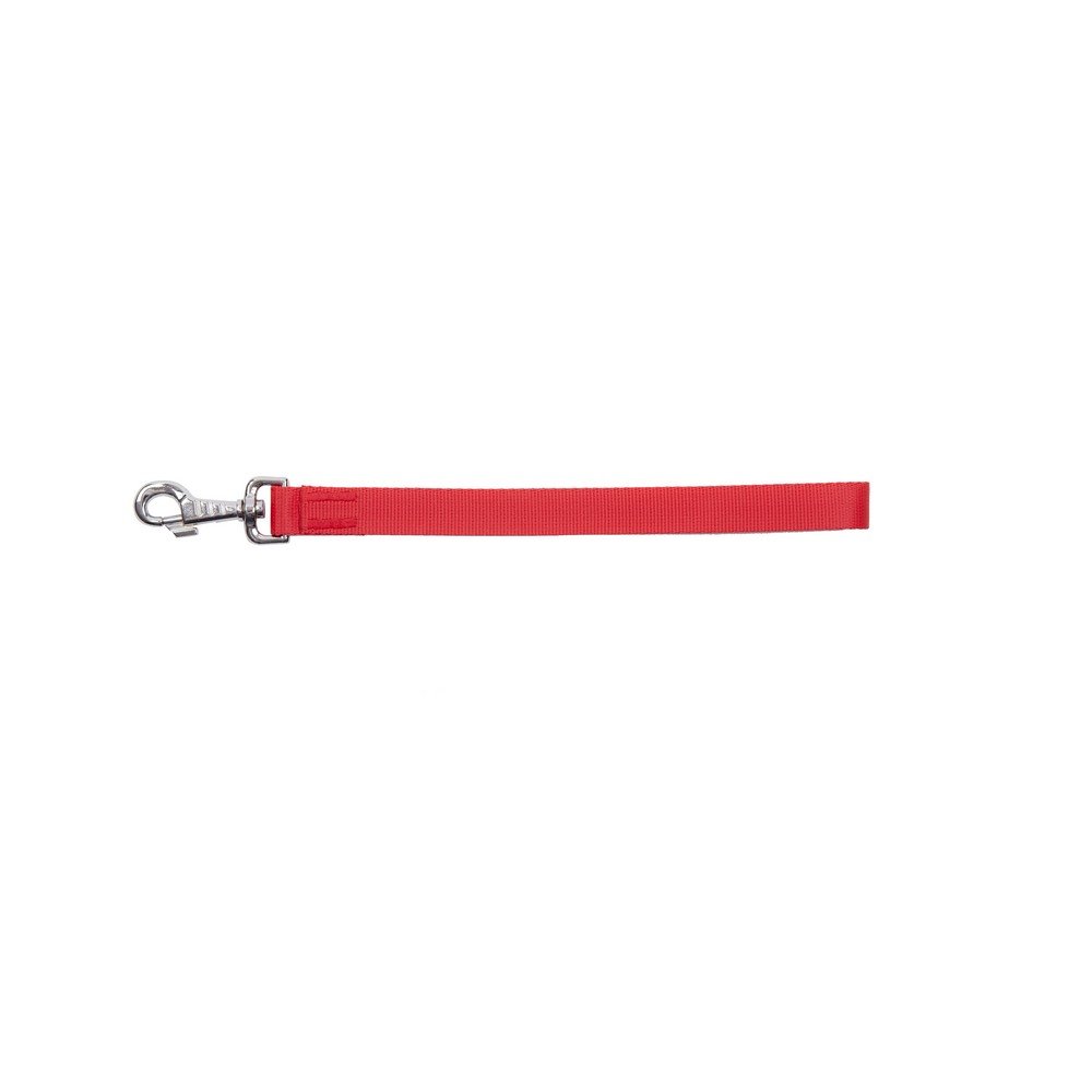 Dingo Red Short Leash for Dog, Fabric Handle 40 cm Long Handmade 10610 — image 1