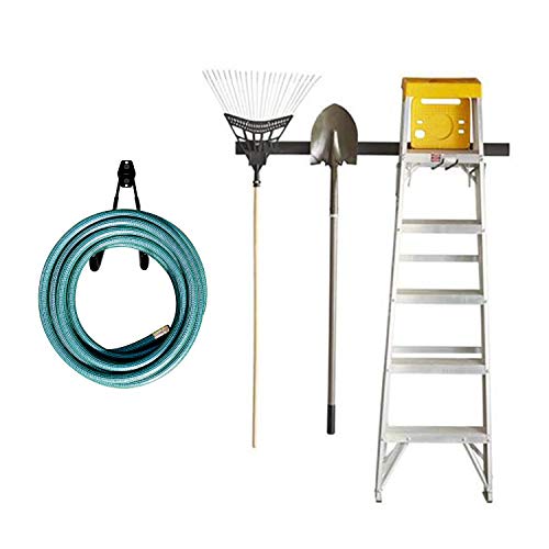 U Shape Hook Heavy Duty Wall Mount Tool Holder Anti Slip Organizer for Duty Double Utility Hook/Wall Mount Hung izer Packs/Garage Mega Strong Holder/Bicycle Storage Space Saver/Hanger Rack - Thumbnail 2