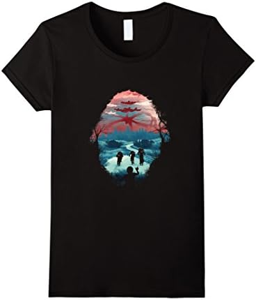 Womens Turn It Upside Down - The Strangers Night T Shirt Large Black