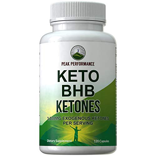 Keto BHB Exogenous Ketones Capsules by Peak Performance. Best Keto Diet Pills - 3000mg UNFLAVORED Exogenous Ketone Salts Supplement. Best 3 Beta Hydroxybutyrate (BHB) Forms for Maintaining Ketosis