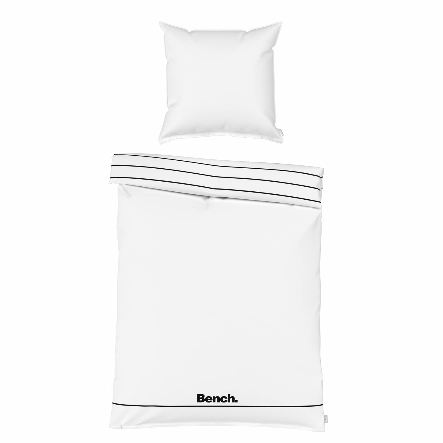 Bench Bedding Set, White/Black, 200 x 140 cm