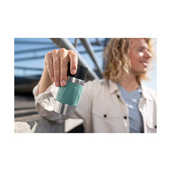 Emsa Travel Mug Compact Thermobecher klein, Isolierbecher 300 ml, 3h heiÃ, 6h kalt, Kaffeebecher to Go aus Edelstahl, auslaufsicher, spÃ¼lmaschinengeeignet, 360Â°-TrinkÃ¶ffnung, grÃ¼n N21603 – Bild 5
