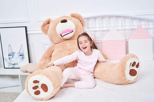 IKASA Giant Teddy Bear Plush Toy Stuffed Animals (Brown, 63 inches)