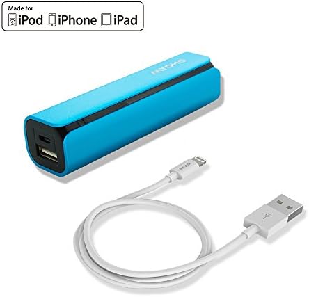 [Apple MFi Certified] MYOHO High Capacity 3200mAh Ultra-Compact Portable Power Bank + Lightning to USB Charge &amp; Sync Cable. Premium Quality, Lightweight and Elegant. TWELVE MONTH warranty!