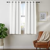 AmazonBasics Room Darkening Blackout Window Curtains with Grommets - 42" x 63", Beige, 2 Panels