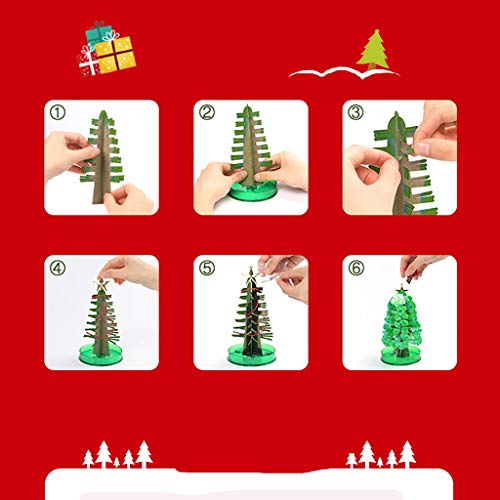 Kasien Paper Tree Flowering Toy Magic Growing Paper Christmas Tree Creative Birthday Gift Educational Novelty Games Toy Holiday Decoration