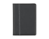 Blue Sky Professional Padfolio, 5" x 8", Black Leather-Like Textured Cover, Paper Notepad Included