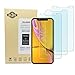 Kione iPhone XR Screen Protector, Anti Blue Light Screen Protector [ Eye Protect ] [ Touch Screen Accuracy ] [Bubble Free] Tempered Glass for iPhone Apple XR [3 Pcs] (B)