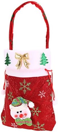 Cute Kids Christmas Candy Pouch Bags Christmas Gift Bags (Red Snow)