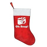 Oh Snap Camera Christmas Sock Gift Bag Tree Ornament