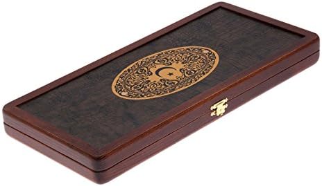 20" Natural Noble Wood Ash Backgammon Game Set "Oriental"
