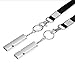 Michael Josh 2PCS Outdoor Loudest Emergency Survival Whistle with Carabiner and Lanyard for Camping Hiking Dog Training (Gold)
