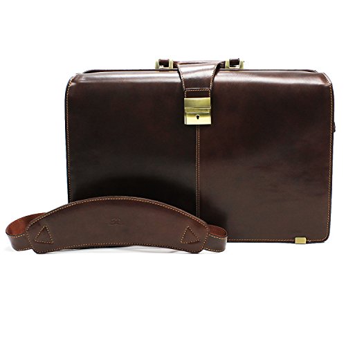 Tony Perotti Men's 17" Leather Laptop Lawyer's Business Briefcase