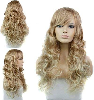 Sexy Stylish Long Natural Wave Synthetic Hair Cosplay Wig Women Full Party Wigs