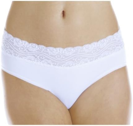 Single Pair Hush Hush Women's Absorbent Panties White 3X - Washable, Reusable Underwear for Incontinence or Period Leaks